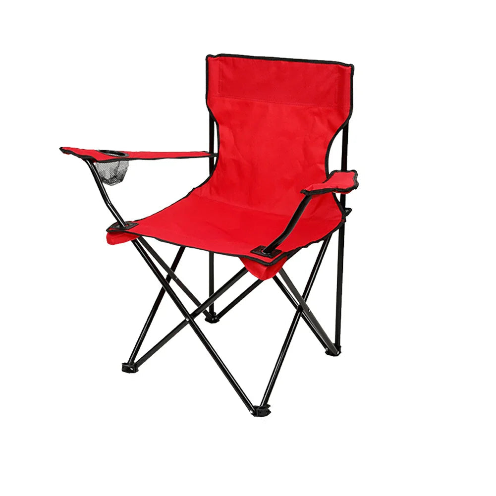 Folding Camping Chair Oxford Fabric With Bottle Holder Portable