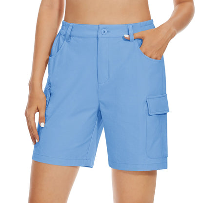 Women’s Hiking Shorts Quick Dry Waterproof Ripstop with Zipper Pockets