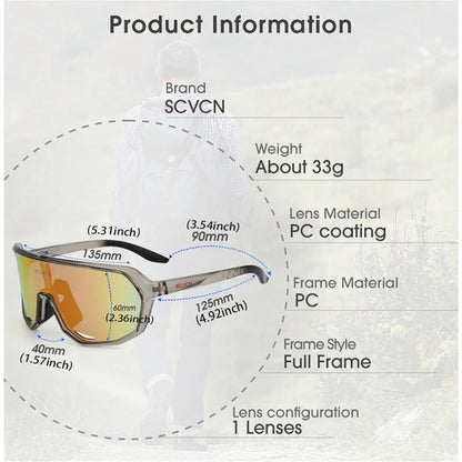 UV400 Sports Sunglasses – Protective Outdoor Eyewear for Hiking, Cycling & Skiing