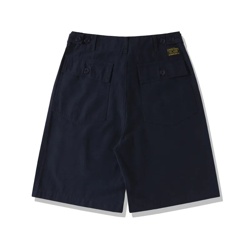 Unisex Hiking Workwear Shorts Cotton Twill Loose Fit Multi Pocket