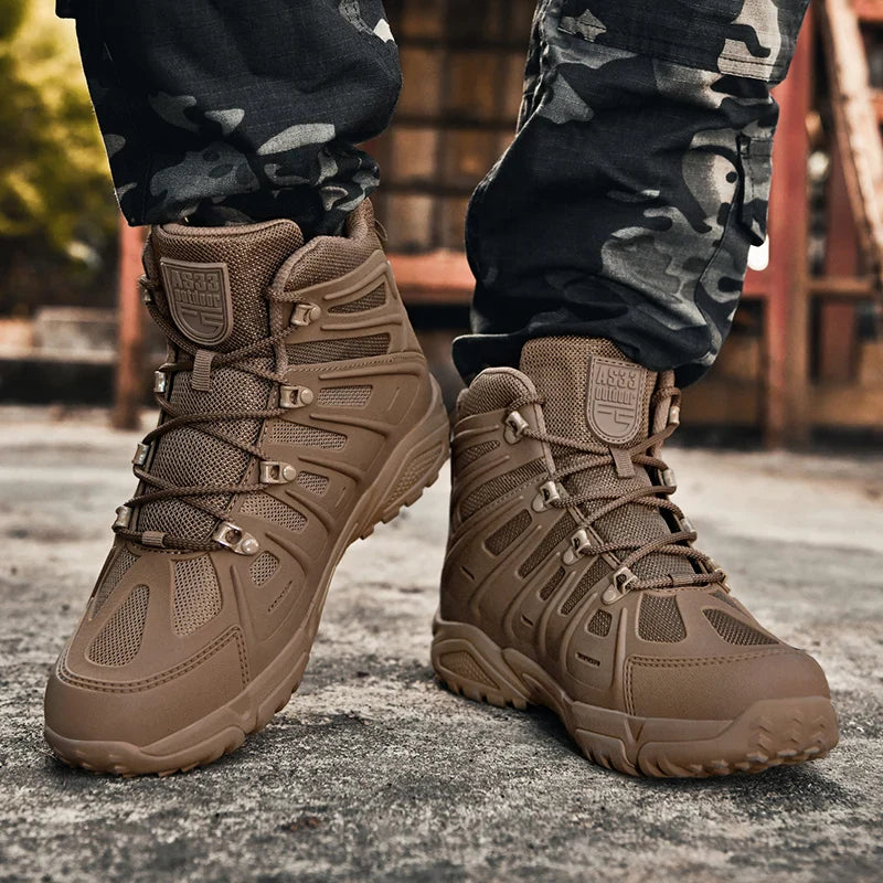 Men’s Winter Hiking Boots Leather High Top Waterproof Non Slip