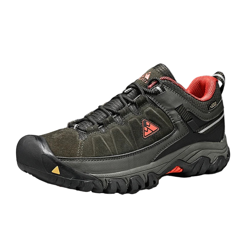 Men’s Leather Hiking Shoes Rubber Sole for Walking and Climbing