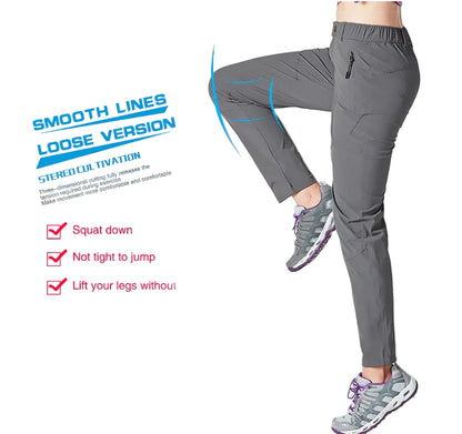Women’s Hiking Pants Quick Dry Waterproof Ripstop Summer