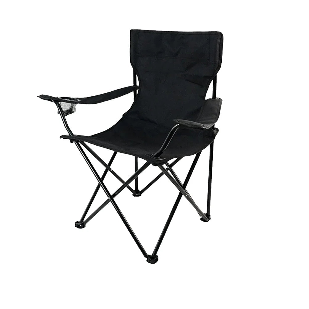 Folding Camping Chair Oxford Fabric With Bottle Holder Portable