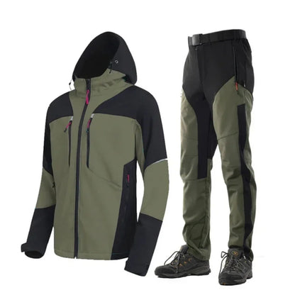 Men’s Winter Softshell Outdoor Set – Waterproof Tactical Jacket & Warm Pants