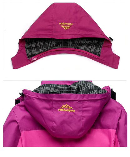 Women’s Waterproof Windproof Hiking Jacket and Pants Set