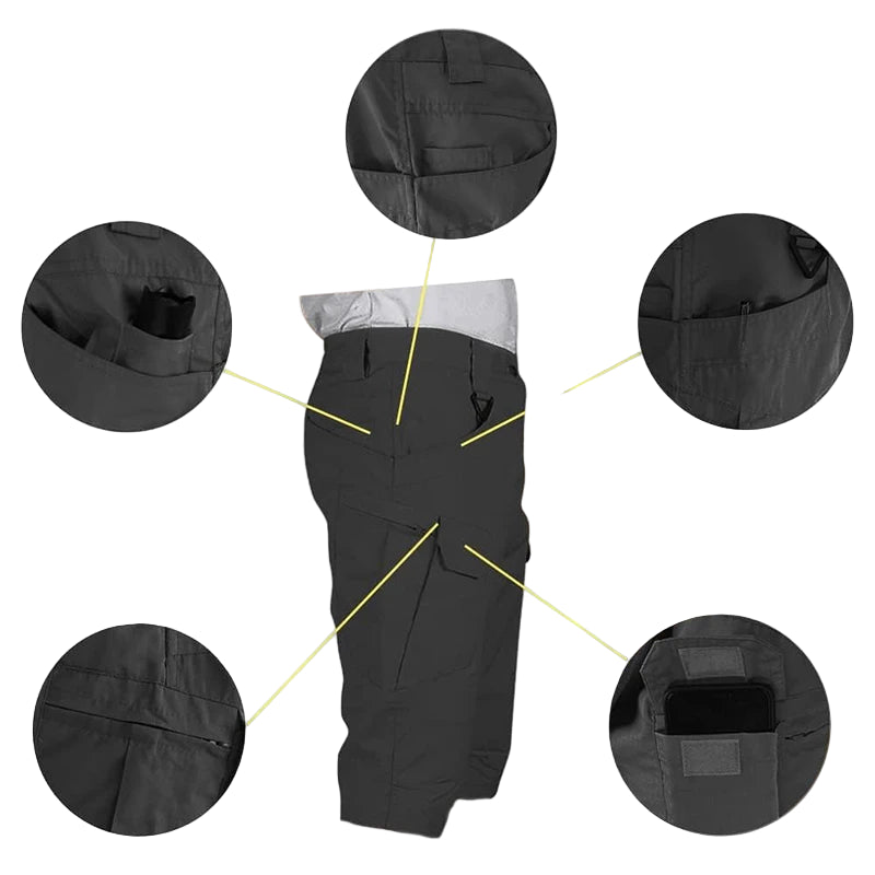 Men’s Tactical Cargo Shorts Quick Dry Water-Resistant Outdoor Hiking Trekking