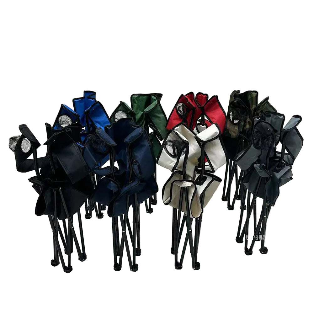 Folding Camping Chair Oxford Fabric With Bottle Holder Portable