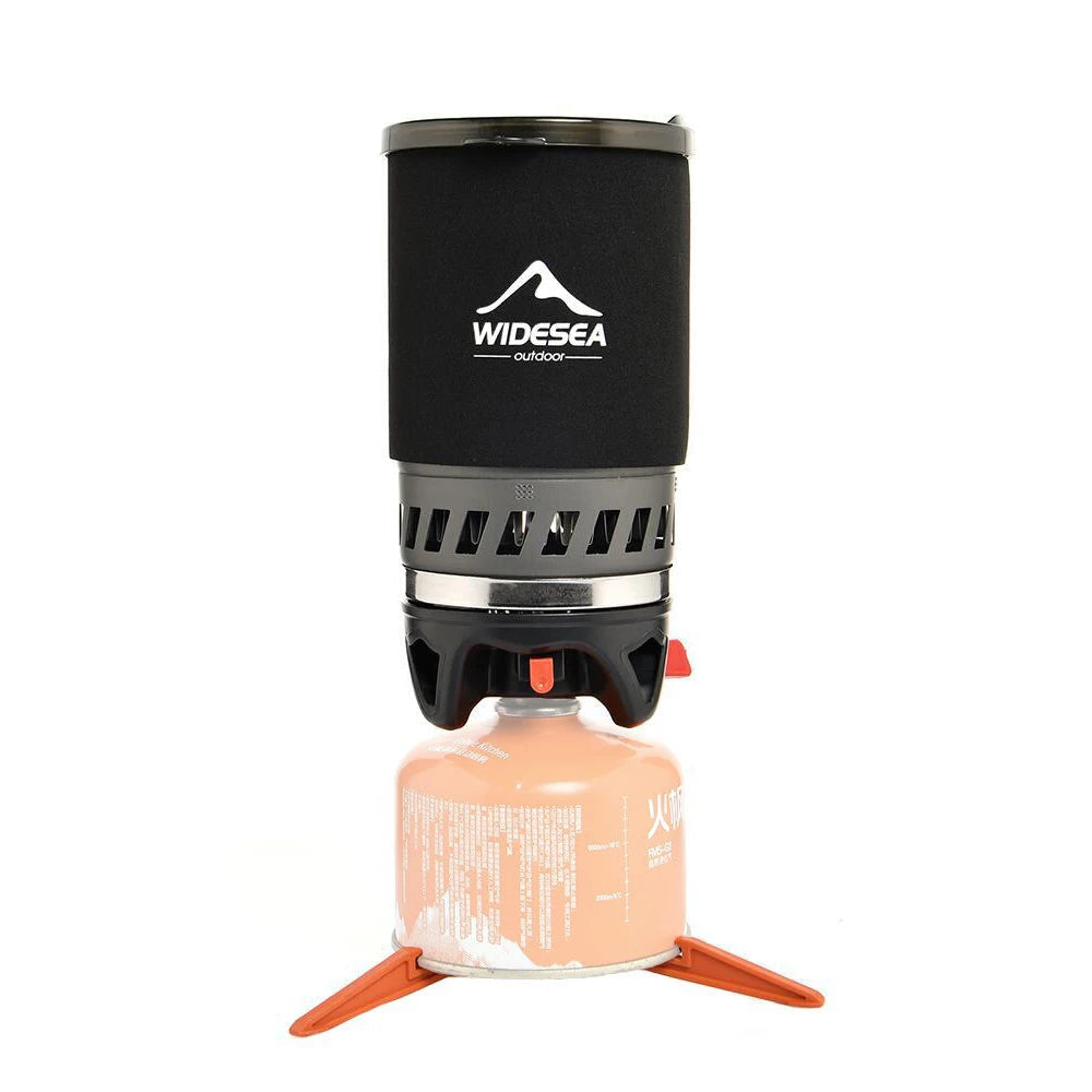 Compact Camping Stove System with Burner and Pot