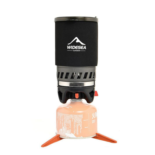 Compact Camping Stove System with Burner and Pot