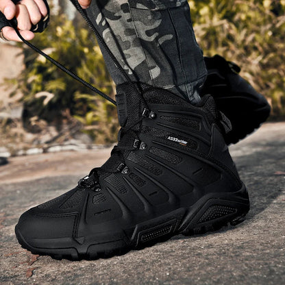 Men’s Winter Hiking Boots Leather High Top Waterproof Non Slip