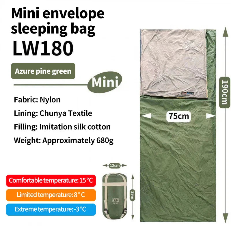Ultralight Adult Sleeping Bag Compact Waterproof Washable Down Cotton