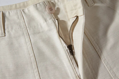 Unisex Hiking Workwear Shorts Cotton Twill Loose Fit Multi Pocket