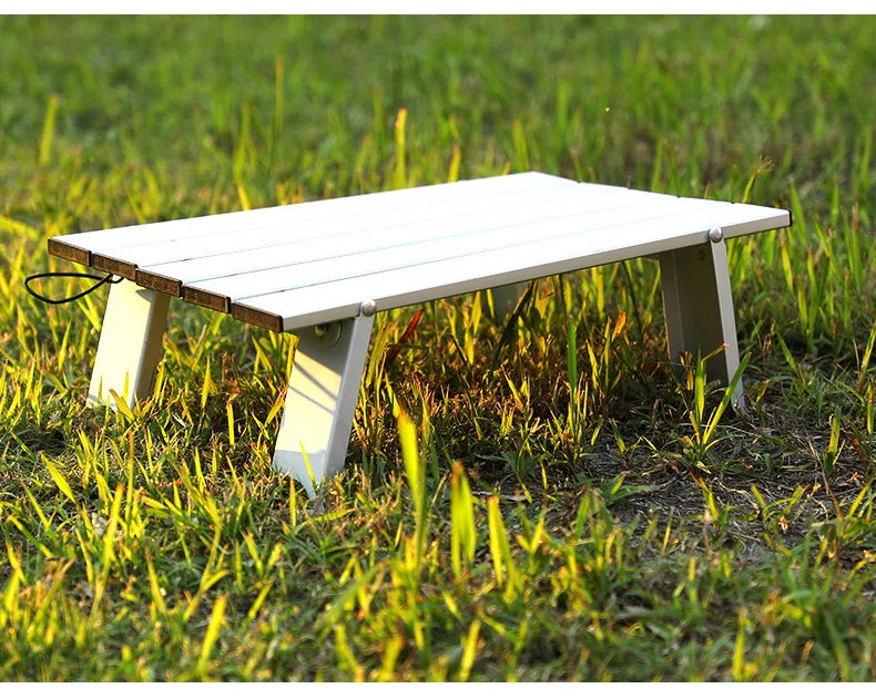 Ultralight Roll Up Folding Camping Table Portable Aluminium Alloy