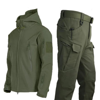 Men’s Tactical Softshell Set – Waterproof Jacket & Pants for Outdoor & Hiking