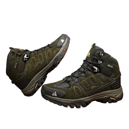 Men’s High Top Suede Hiking Boots Lace Up Non Slip for Winter