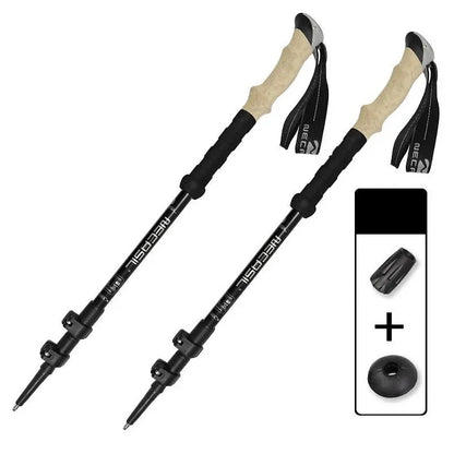 2 PCS Trekking Poles Telescopic Ultralight Adjustable with Quick Lock