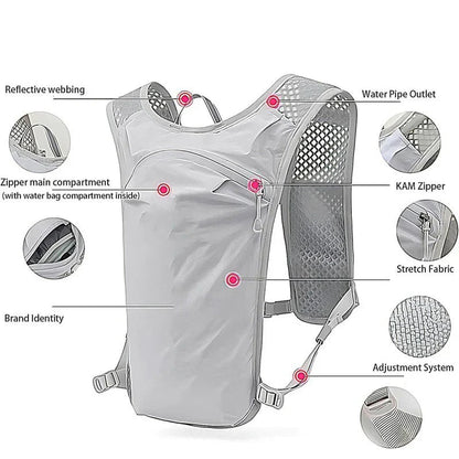 Breathable Hydration Vest Backpack with Water Bag for Hiking