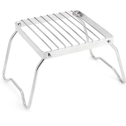 Portable Folding Stainless Steel Camping Stove Stand - The PeakTrail