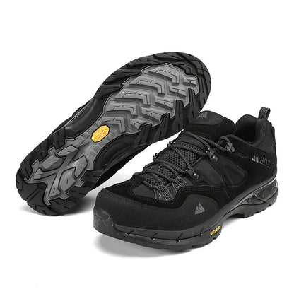 Men’s Leather Hiking Shoes Lace Up Wear Resistant for Trekking