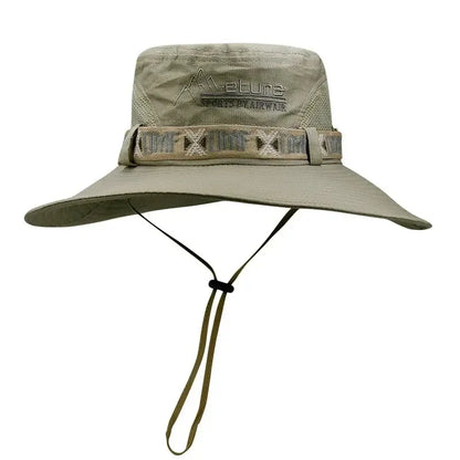 Men’s Wide Brim Bucket Hat - Breathable Anti-UV