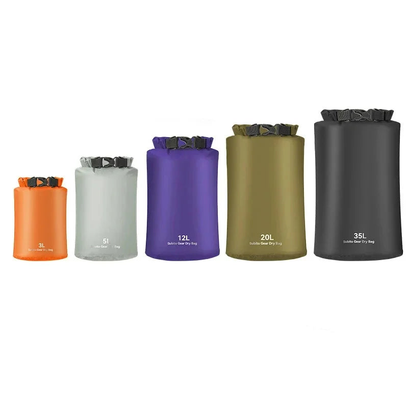 3 to 35 L Waterproof Dry Bag Ultralight Storage for Camping and Hiking