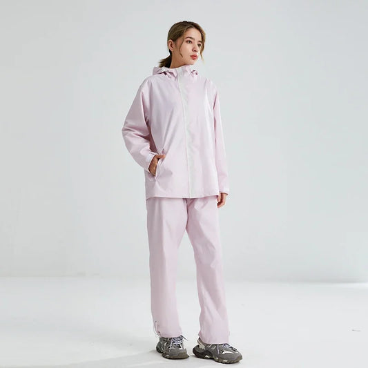 Women’s Waterproof Rain Suit – Jacket & Pants Set for Hiking & Outdoor Use