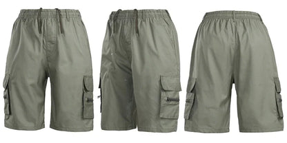 Men’s Hiking Cargo Shorts Lightweight Quick Dry Multi Pocket Elastic Waist