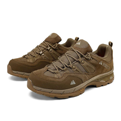 Men’s Leather Hiking Shoes Lace Up Wear Resistant for Trekking