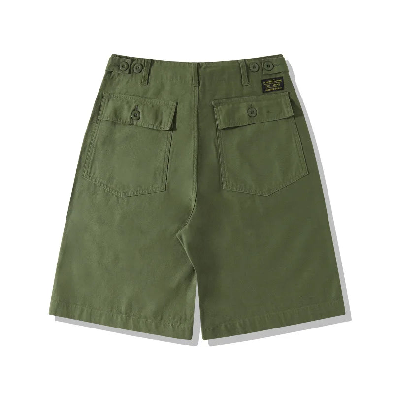 Unisex Hiking Workwear Shorts Cotton Twill Loose Fit Multi Pocket