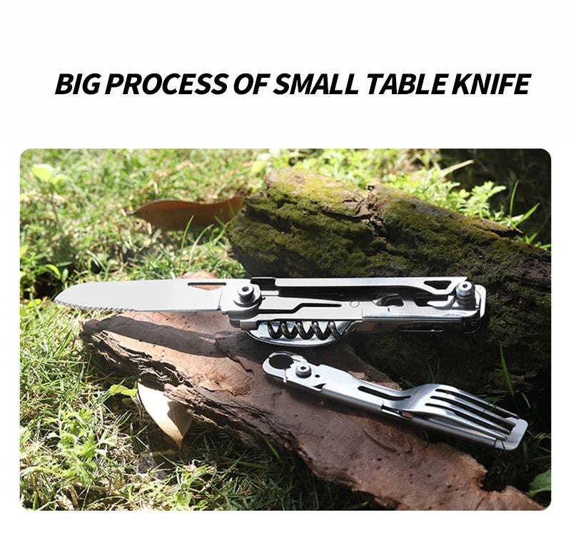 Stainless Steel Survival Card Tool Portable with Knife and Saw
