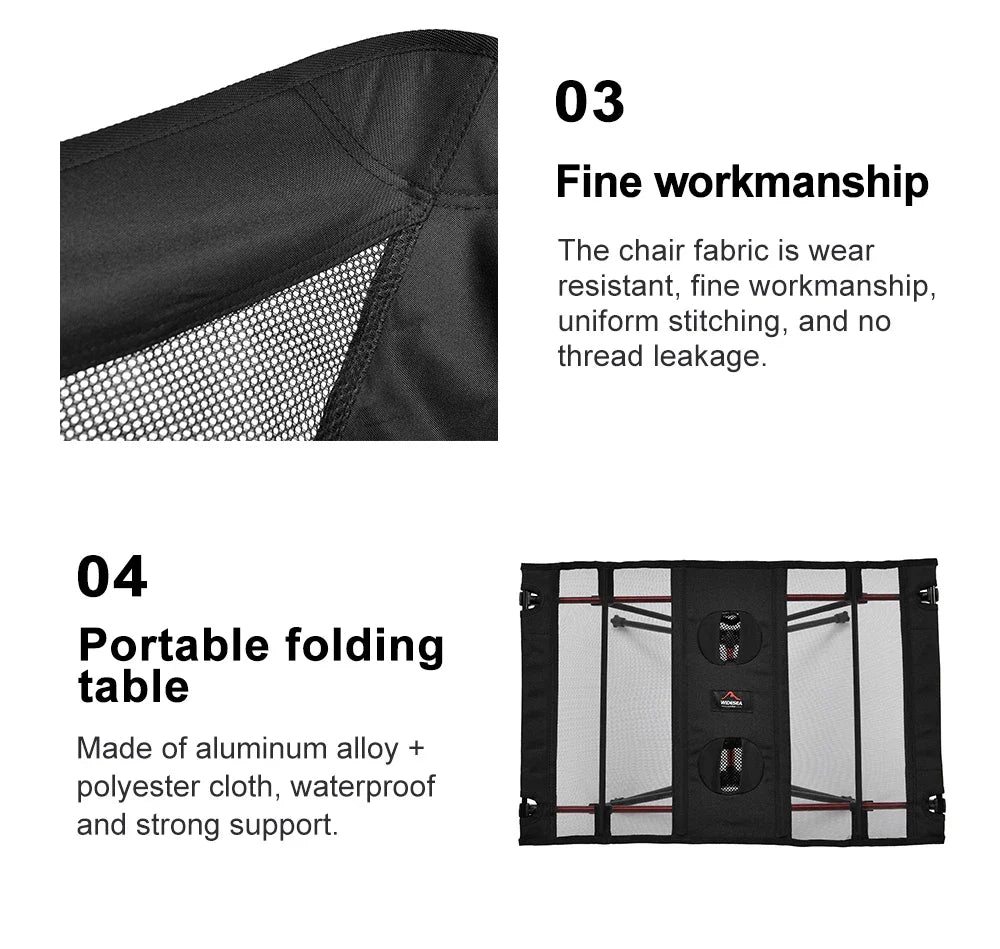 Folding Camping Chaise Lounge Portable Reclining Chair