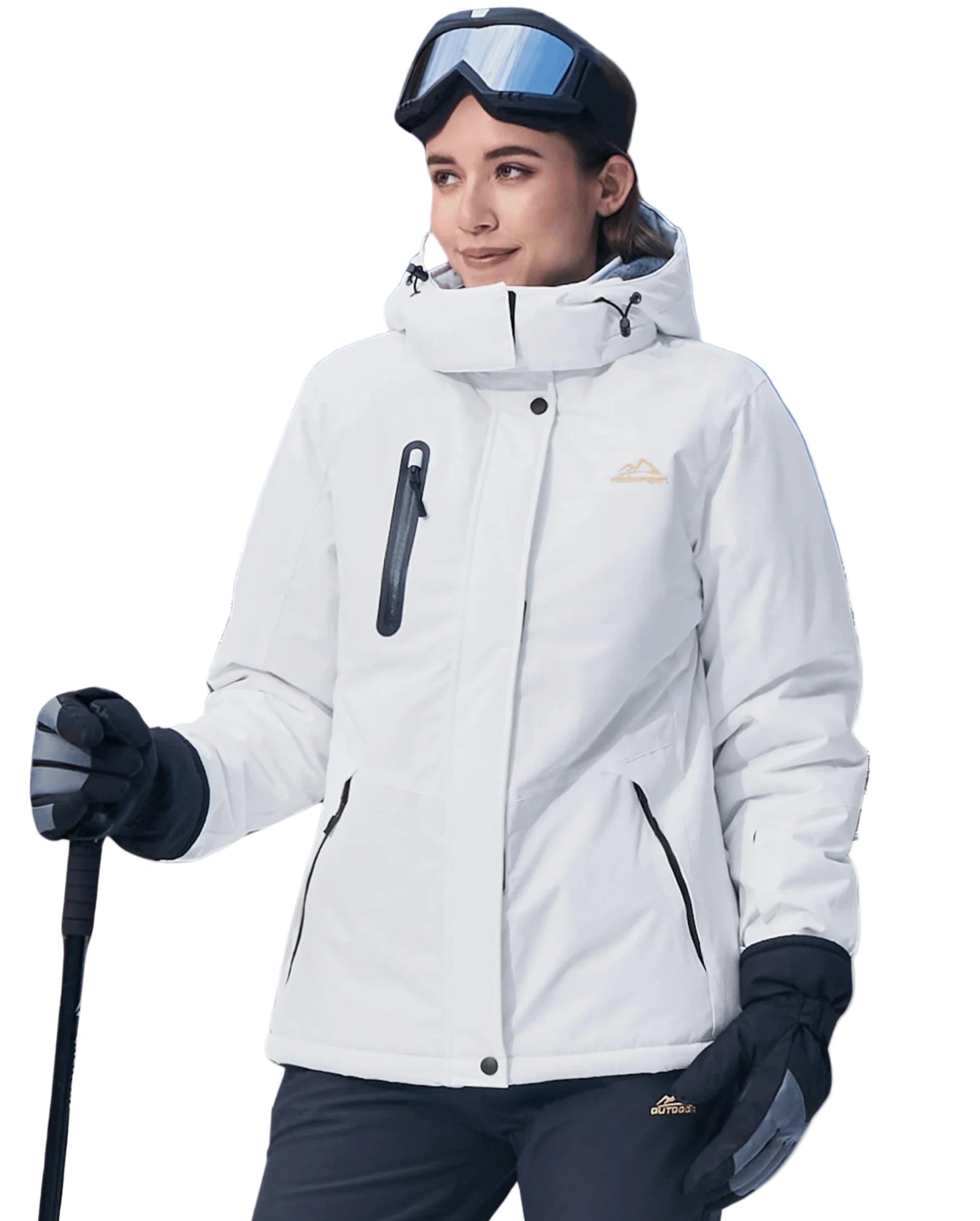 Women’s Winter Parka Waterproof Fleece Lined Hooded With 5 Pockets