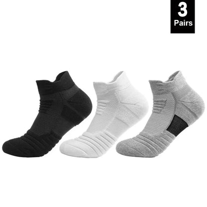 3 Pairs Cotton Crew Socks Breathable Anti Slip Unisex 38 to 44