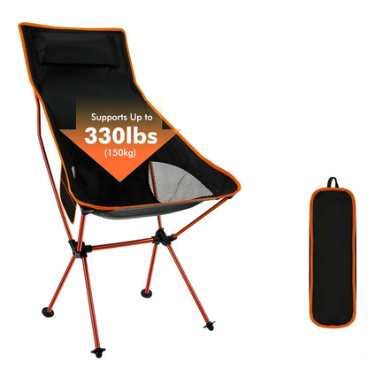 Lightweight High Back Folding Camping Chair with Headrest
