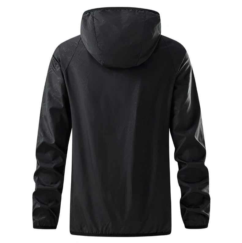Unisex Hiking Rain Jacket Waterproof Windbreaker with Sun Protection