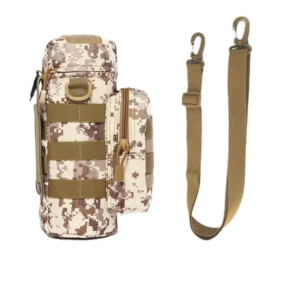 MOLLE Water Bottle Holder Hydration Pouch with Strap Fits 32 oz