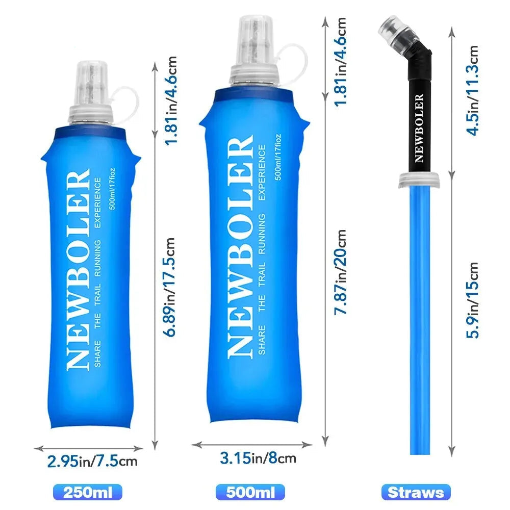 250 to 500 mL TPU Soft Flask Folding Water Bottle Collapsible for Hiking