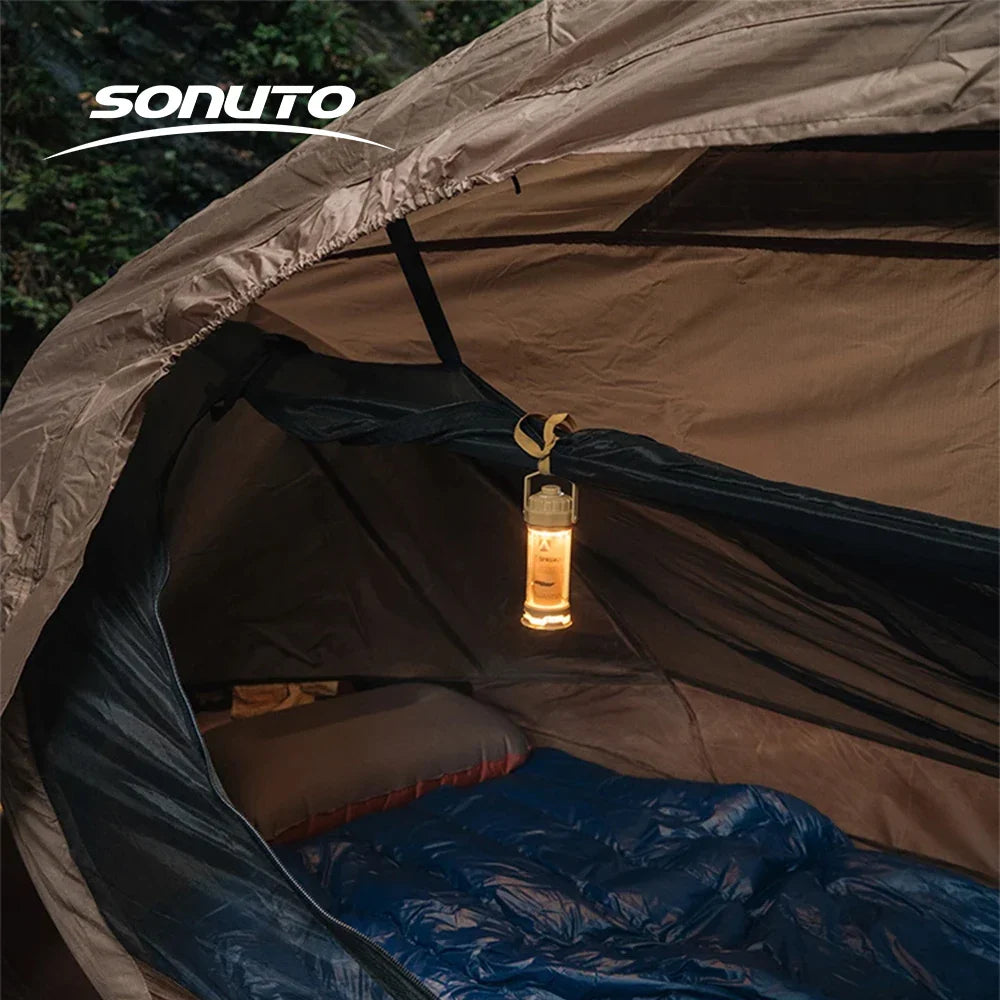 1 Person Lightweight Nylon Camping Tent with Mosquito Net Waterproof