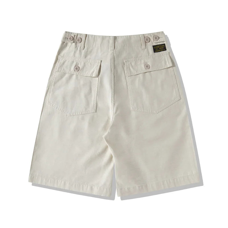 Unisex Hiking Workwear Shorts Cotton Twill Loose Fit Multi Pocket