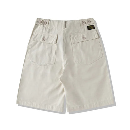 Unisex Hiking Workwear Shorts Cotton Twill Loose Fit Multi Pocket