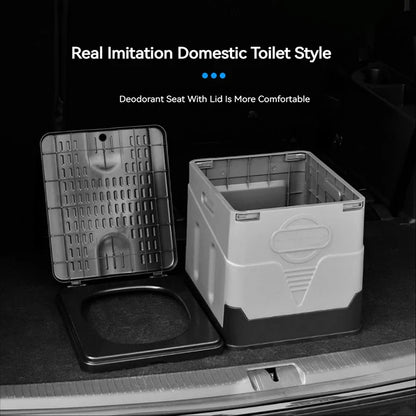 Portable Folding Camping Toilet Anti-Odor Collapsible