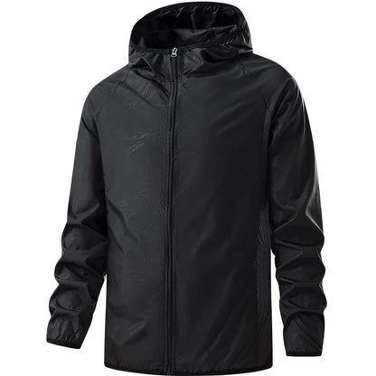 Unisex Hiking Rain Jacket Waterproof Windbreaker with Sun Protection