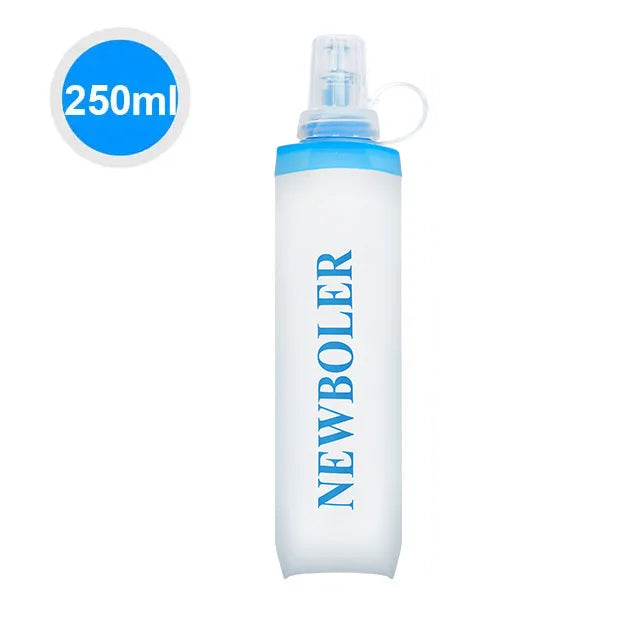 150 to 750 mL Collapsible Silicone Water Bottle for Hiking and Camping