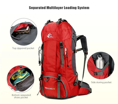 60 L Hiking Backpack Large Capacity for Trekking and Camping