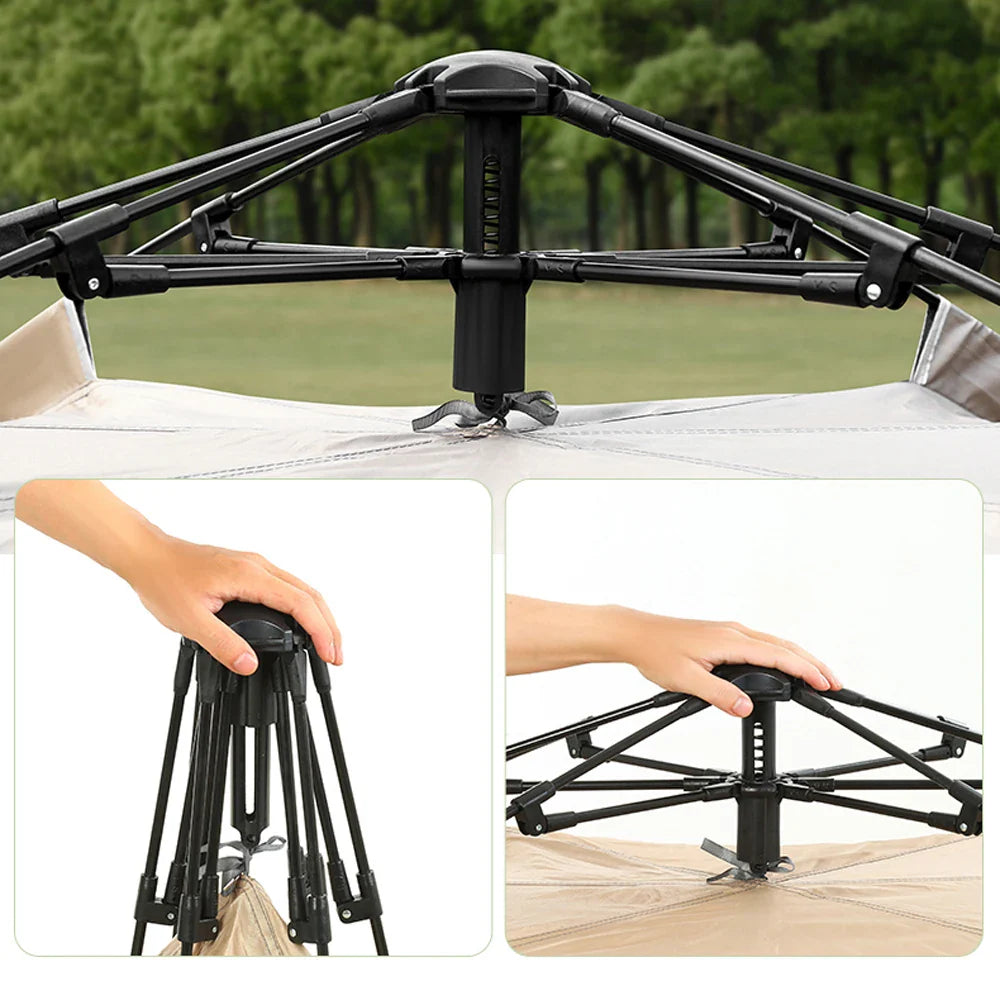 3 to 4 Person Automatic Camping Tent Quick Opening Rainproof