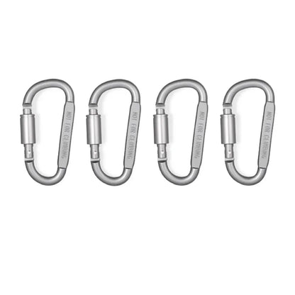 4–6PCS Aluminum Carabiner Set – Lightweight Outdoor EDC Clips