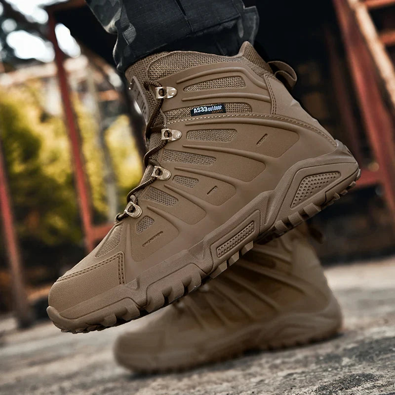 Men’s Winter Hiking Boots Leather High Top Waterproof Non Slip