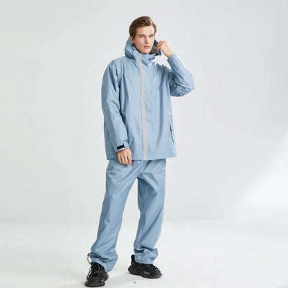 Men’s Waterproof Rain Suit – Jacket & Pants Set for Hiking & Outdoor Use