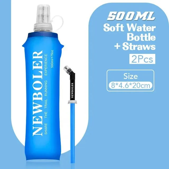 250 to 500 mL TPU Soft Flask Folding Water Bottle Collapsible for Hiking